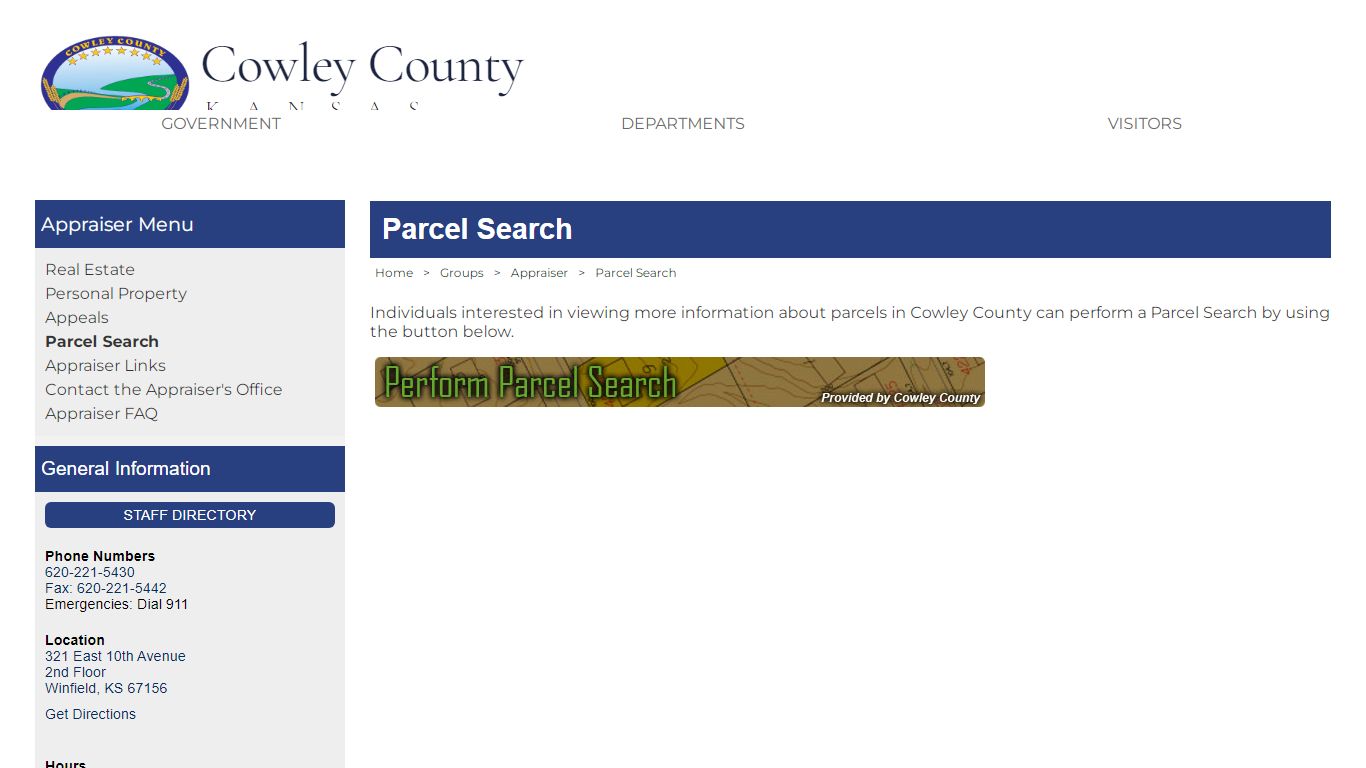 Cowley County, Kansas - Parcel Search